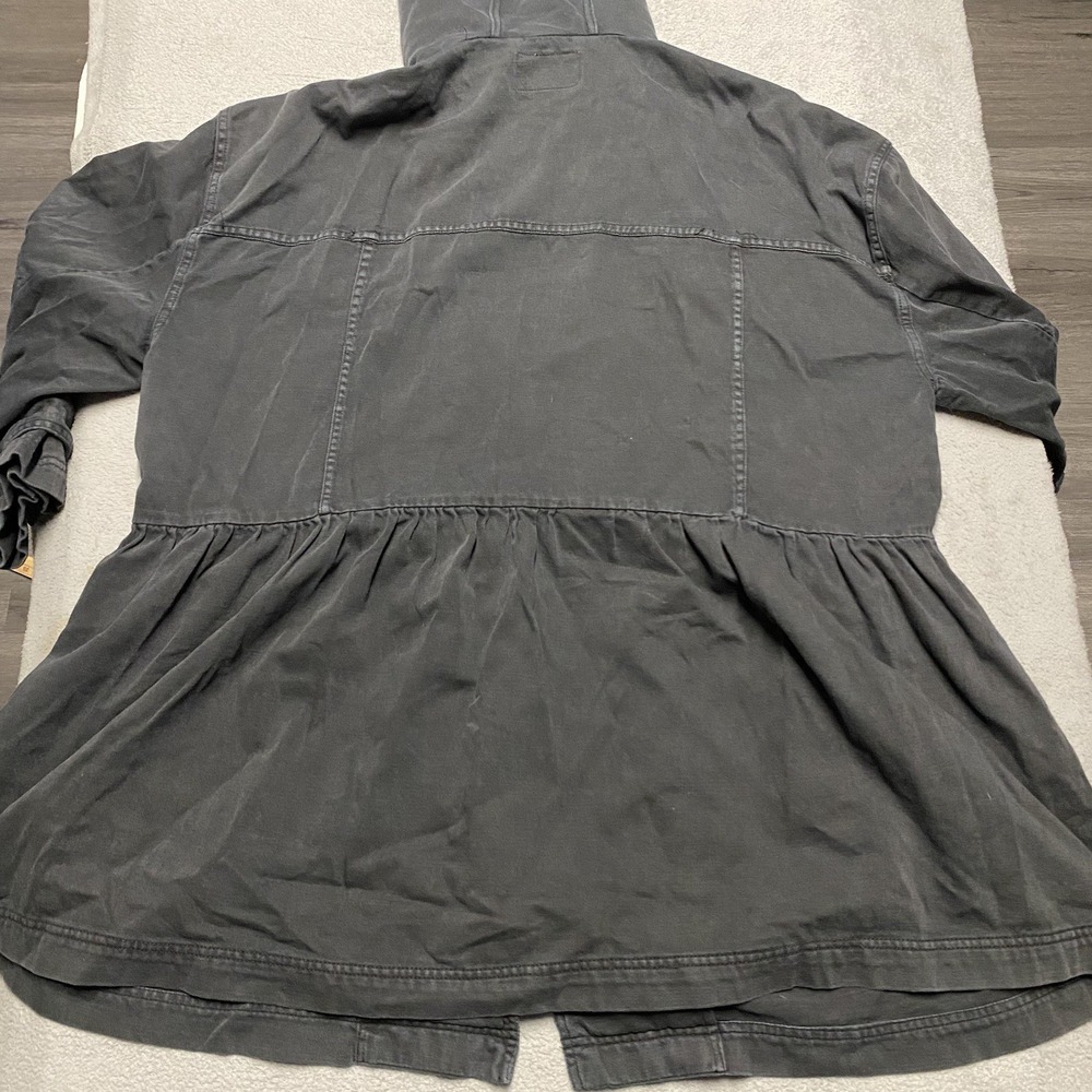 We The Free Nocturne Parka Medium Washed Black Oversized Boho Hooded Pockets - Picture 3 of 8